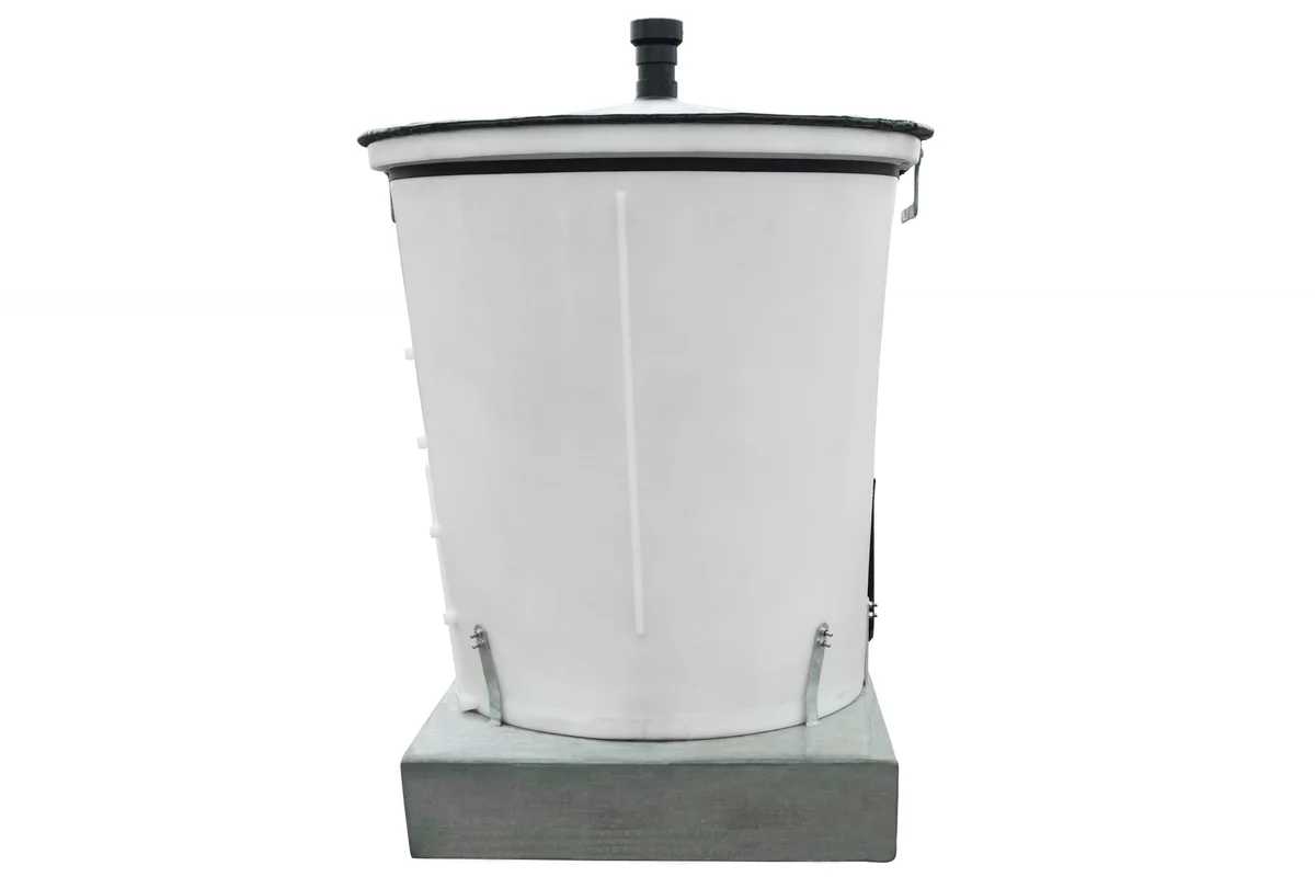 Sealed Polyethylene Drum on the CC500 composter